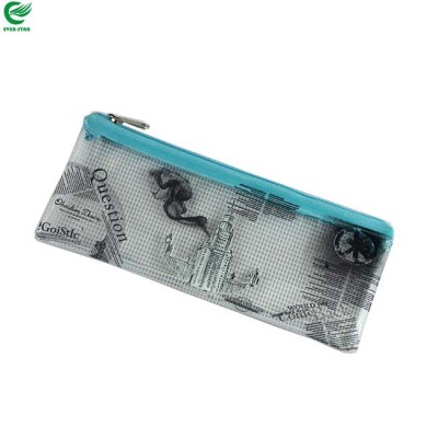 New style new arrive high quality pvc mesh pencil zipper bag