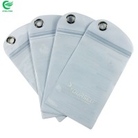 Wholesale new style small white towel packaging zipper pouch