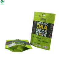 Hot selling custom organic chia seeds stand up zipper packaging bag