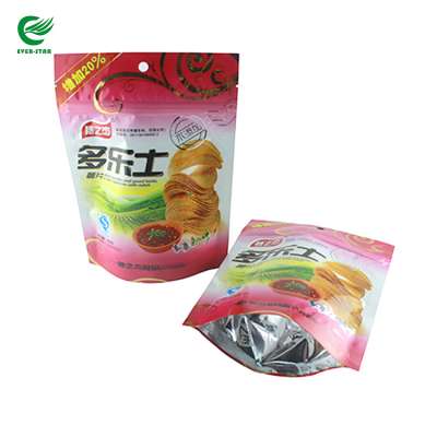 Wholesale Stand Up Chips Aluminum Foil Packaging With Zipper