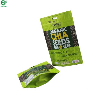 New arrive high quality organic chia seeds stand up zipper packaging bag