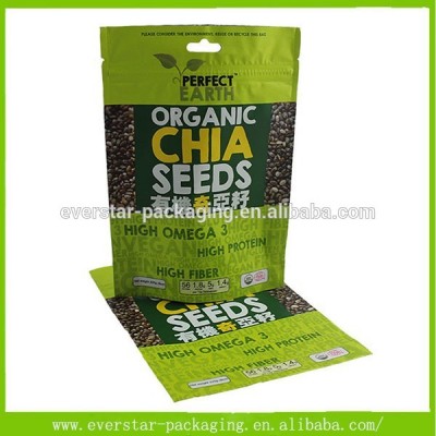 Wholesale Organic Chia Seeds Packaging Stand Up Plastic Ziplock Bag