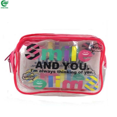 High quality custom big clear zip lock cosmetic bag waterproof