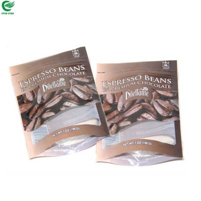 New style high quality custom plastic coffee beans packaging zipper bag